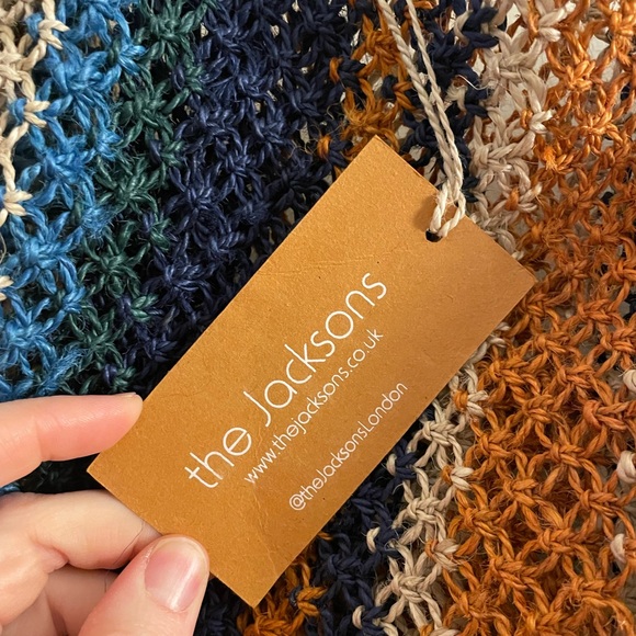 Jackson Jute Multicolor Woven Tote Bag - Picture 2 of 3